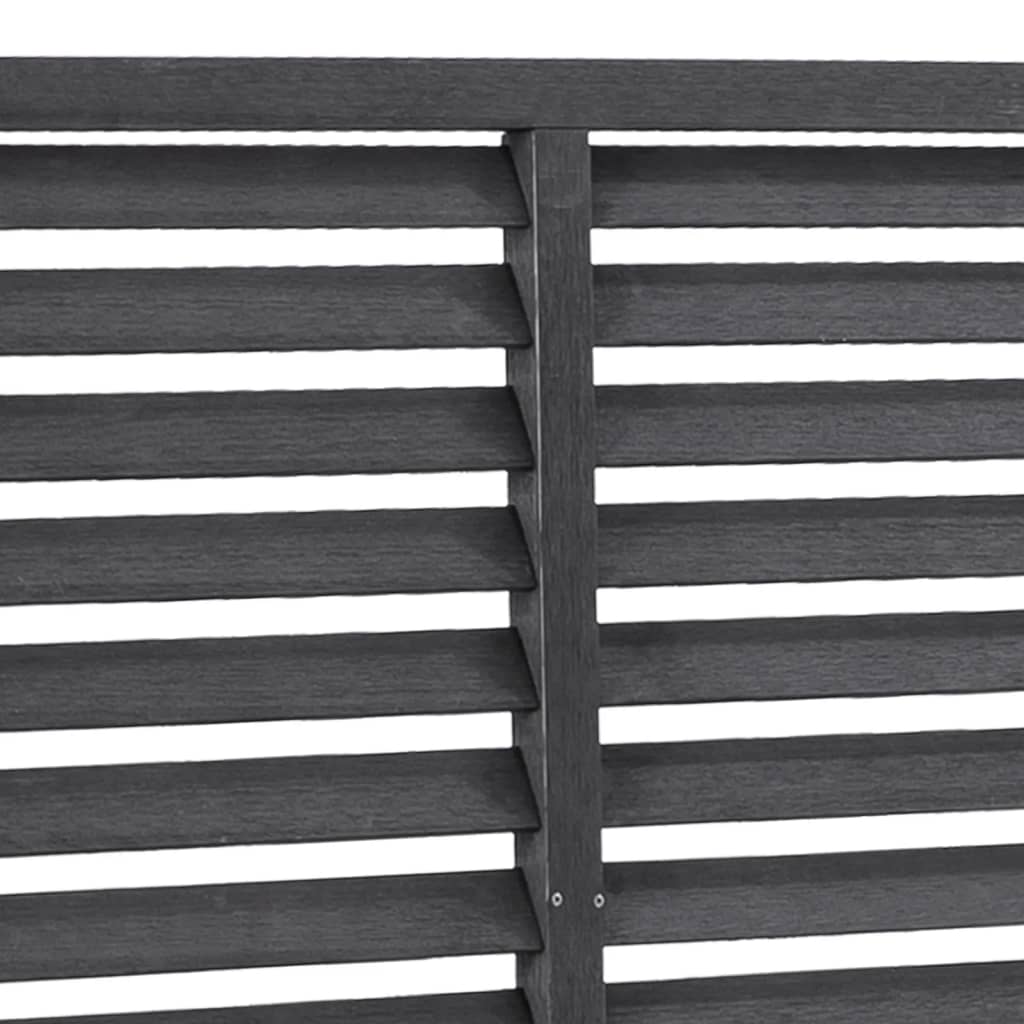 Slatted fence, grey, 180x180cm, WPC
