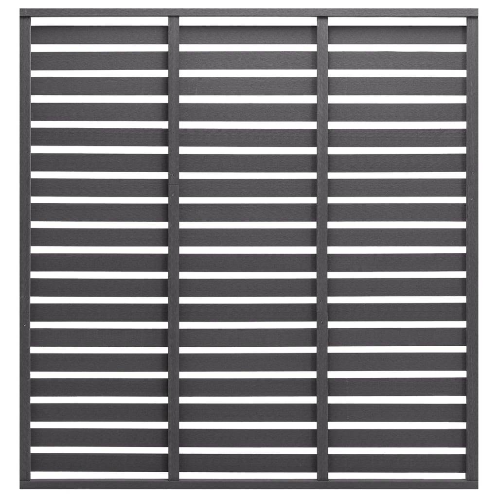 Žoga segments, pelēks, 180x180cm, WPC