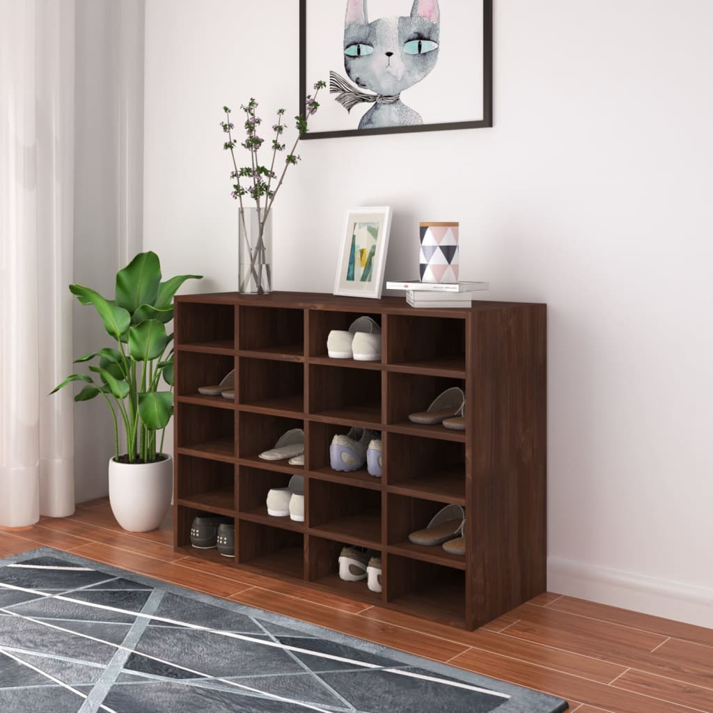 Apavu plaukts, brūns ozols, 92x30x67,5cm, apstrādāta koksne