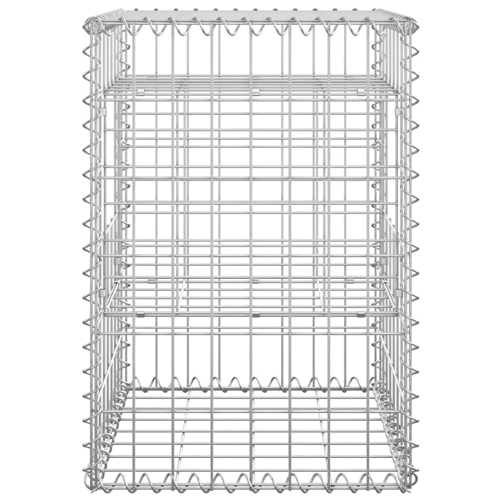 Gabion basket columns, 2 pcs., 40x40x60cm, iron