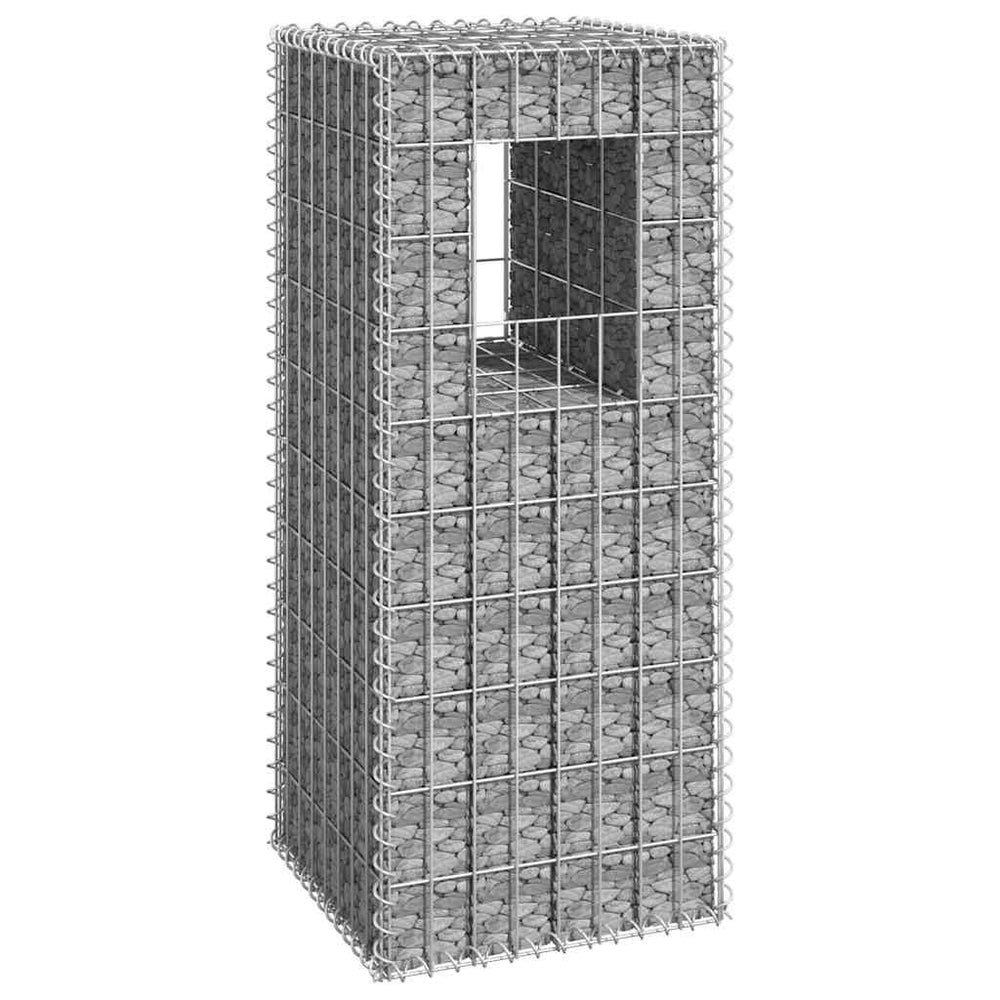 Gabion basket column, 40x40x100cm, iron