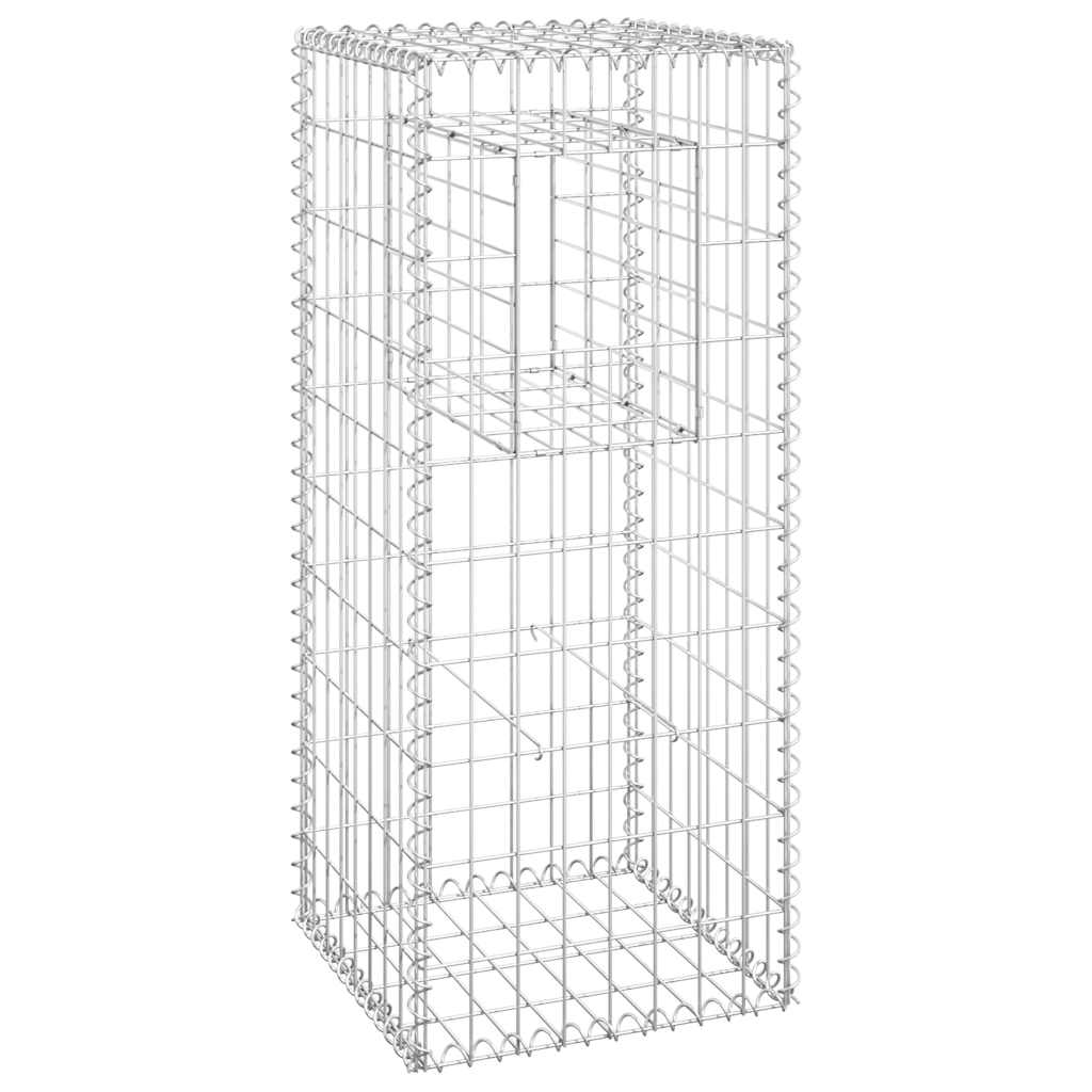 Gabion basket columns, 2 pcs., 40x40x100cm, iron