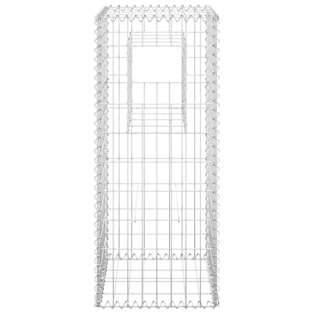 Gabion basket columns, 2 pcs., 40x40x100cm, iron