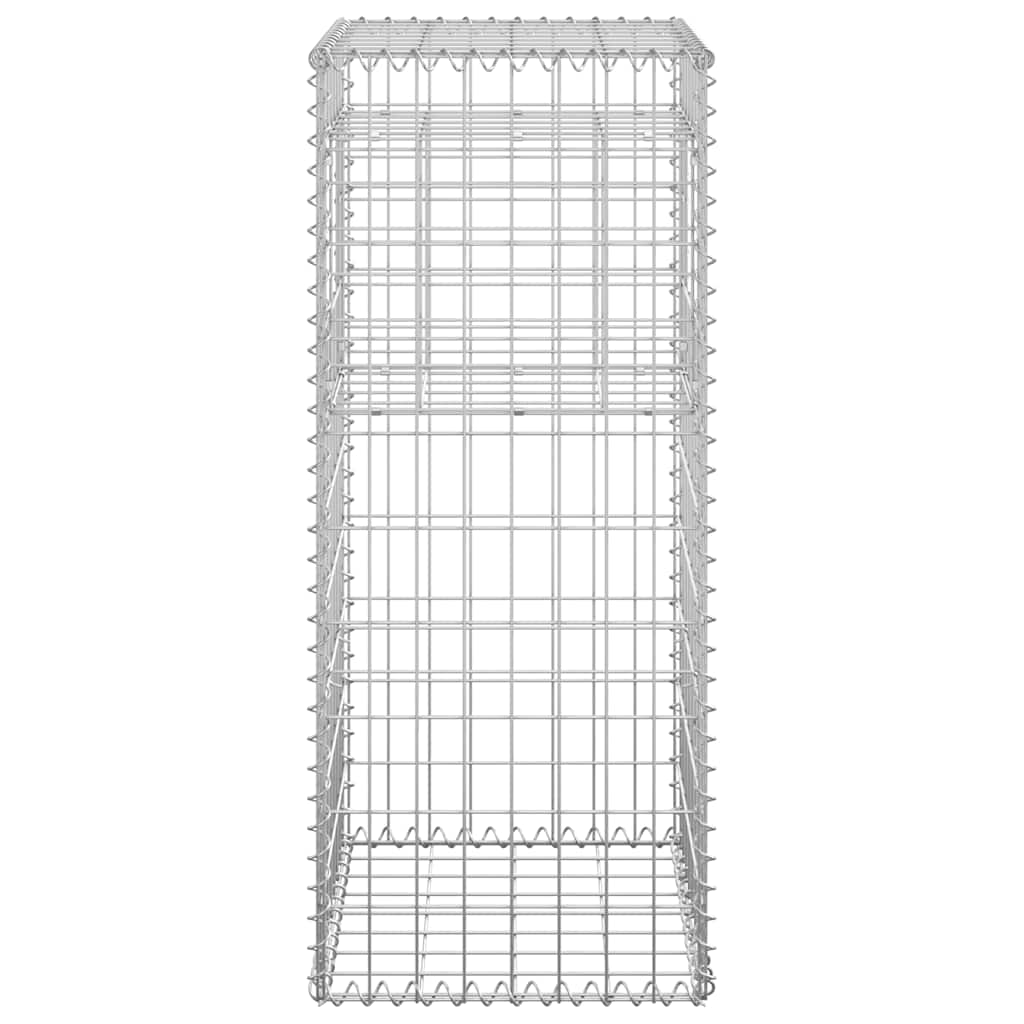 Gabion basket columns, 2 pcs., 40x40x100cm, iron