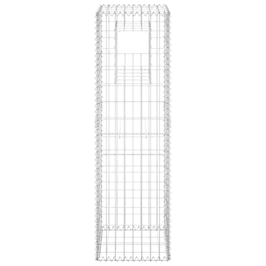 Gabion basket column, 40x40x140cm, iron