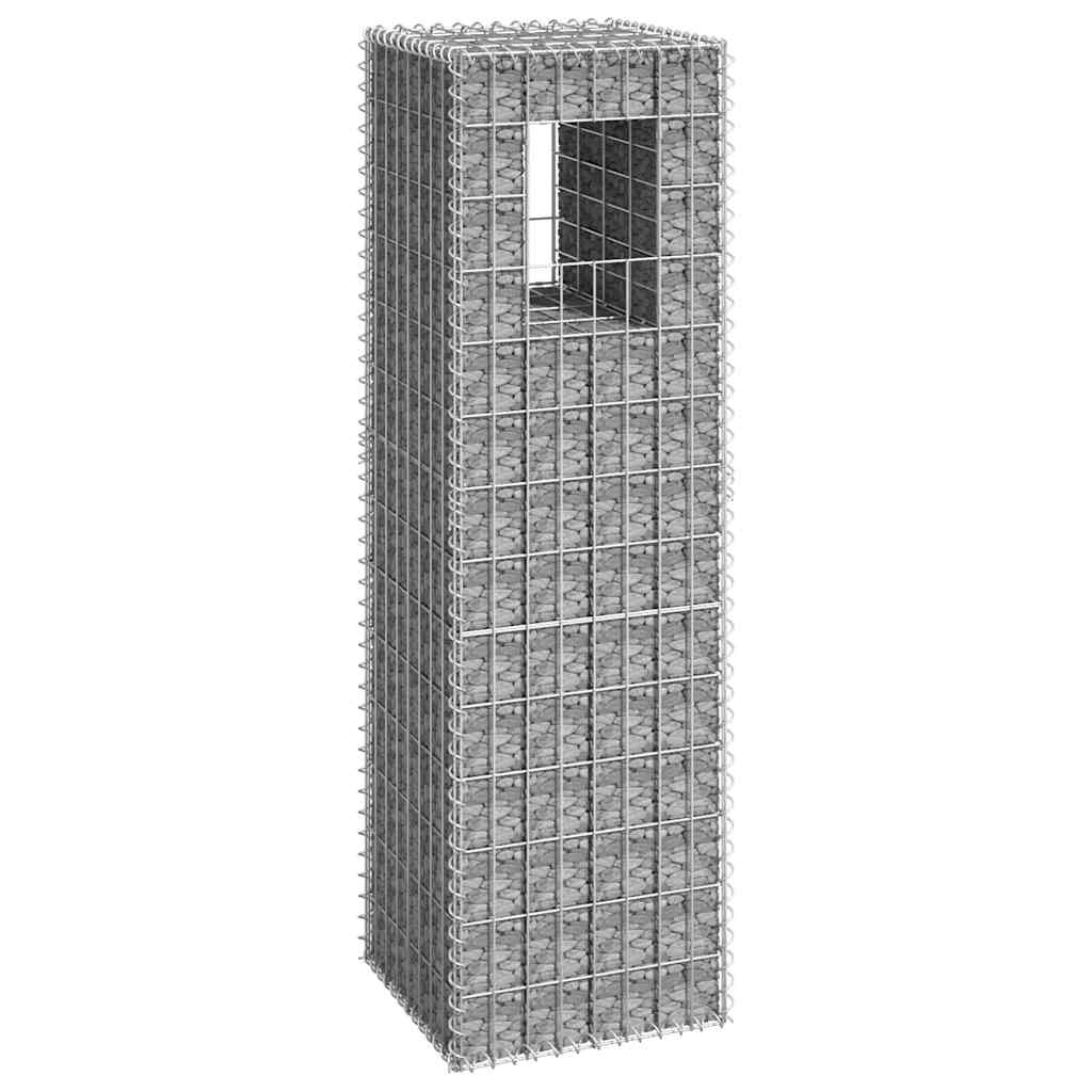Gabion basket column, 40x40x140cm, iron