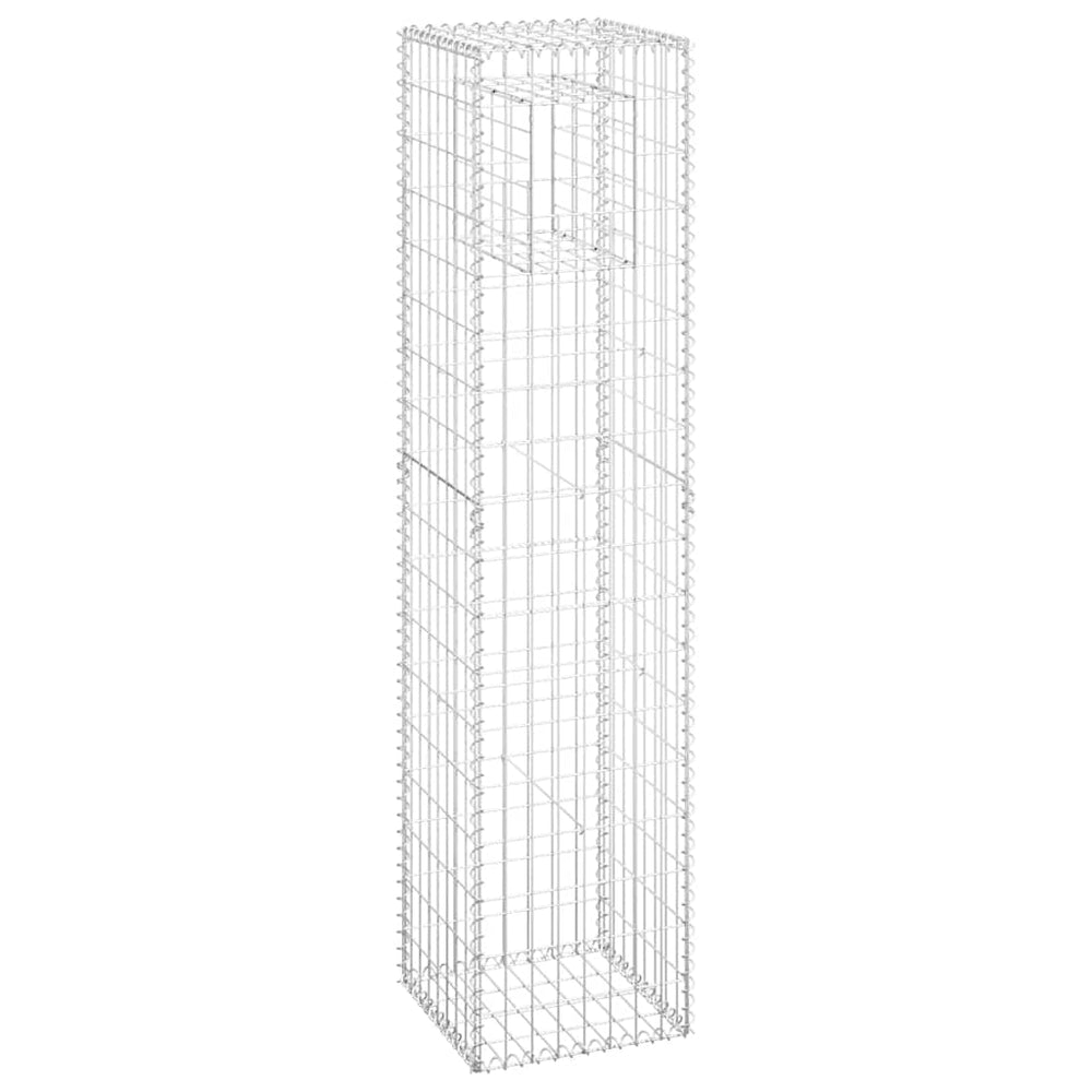 Gabion basket columns, 2 pcs., 40x40x180cm, iron