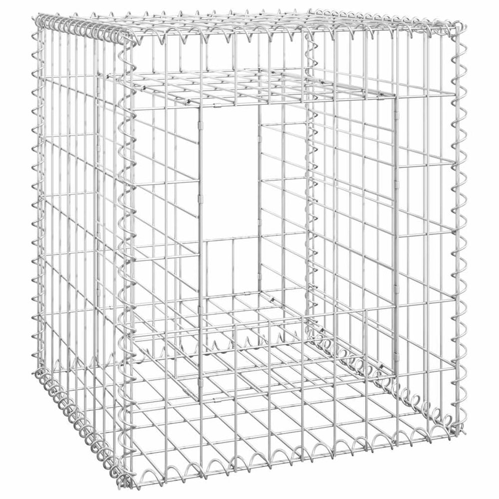 Gabion basket columns, 2 pcs., 50x50x60cm, iron
