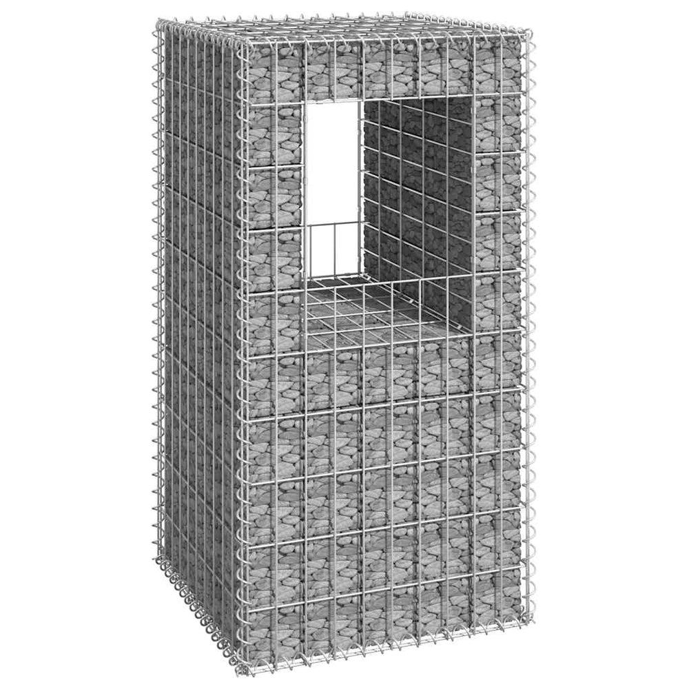 Gabion basket column, 50x50x100cm, iron