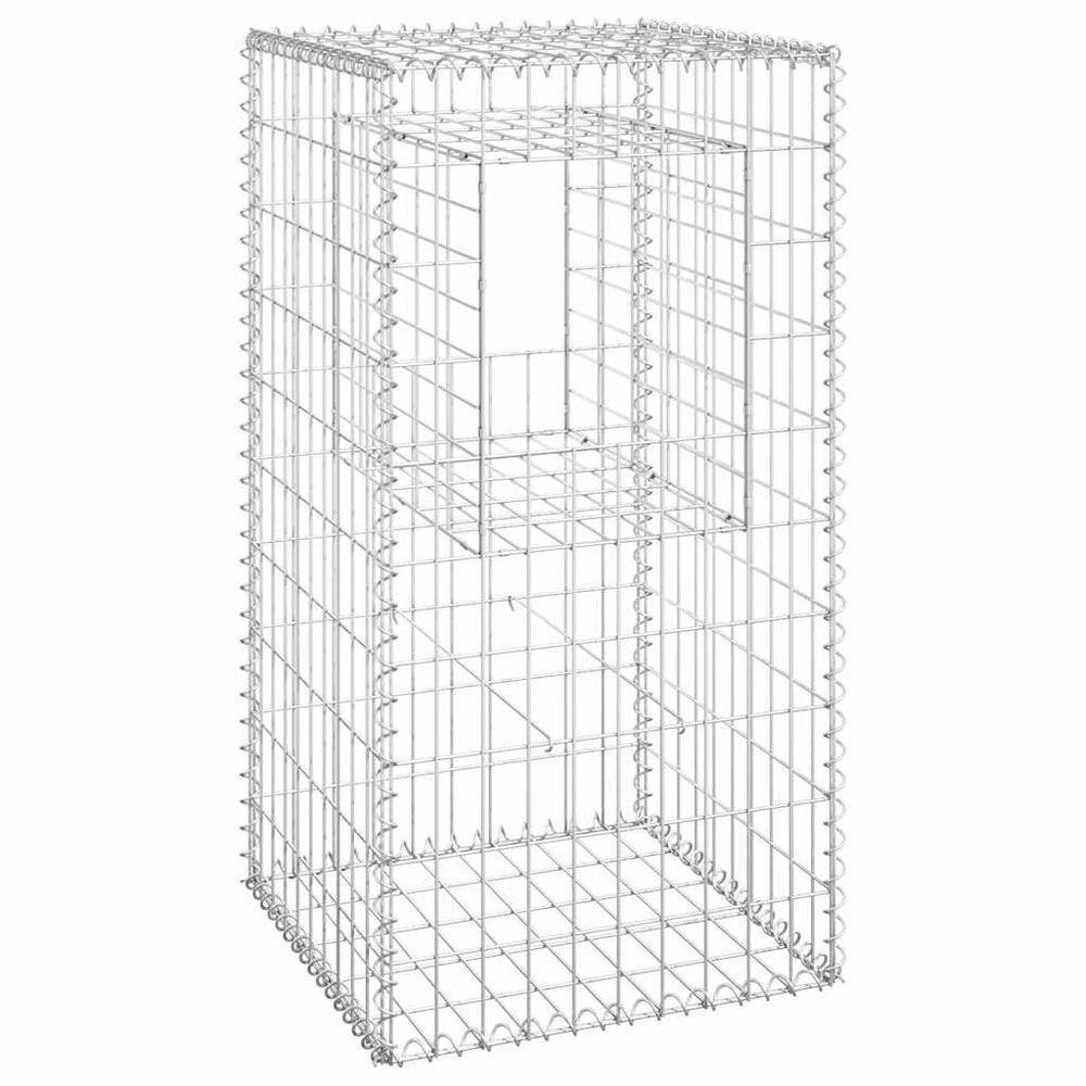 Gabion basket columns, 2 pcs., 50x50x100cm, iron