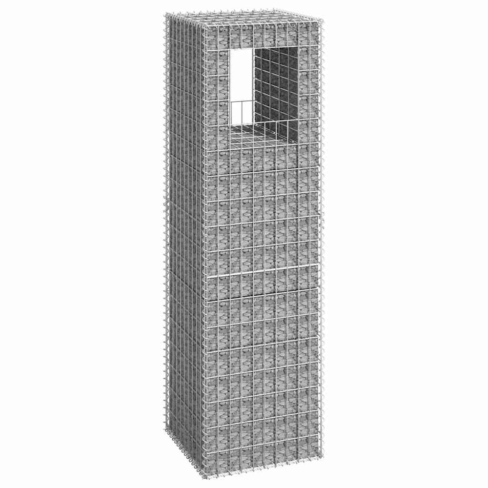 Gabion basket column, 50x50x180cm, iron
