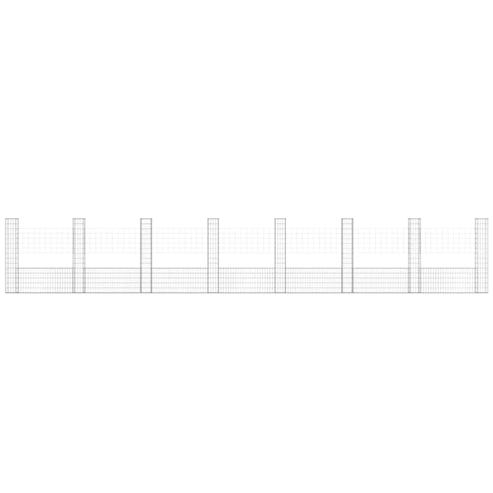 Gabion baskets with 8 columns, 860x20x150cm, iron