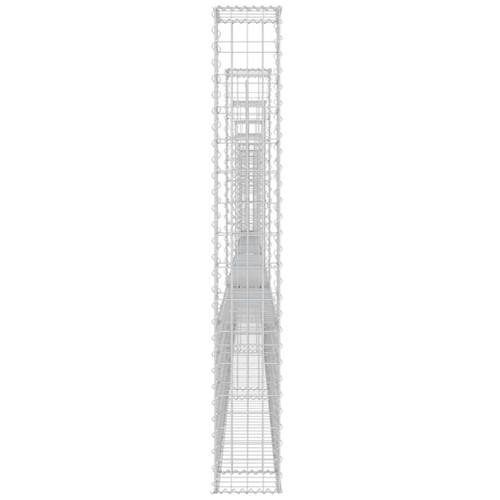 Gabion baskets with 8 columns, 860x20x150cm, iron