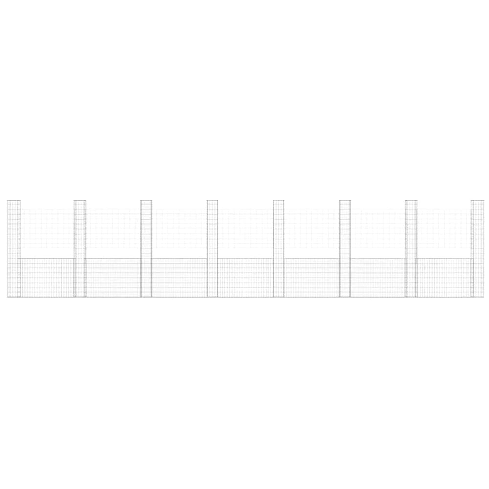 Gabion baskets with 8 columns, 860x20x200cm, iron