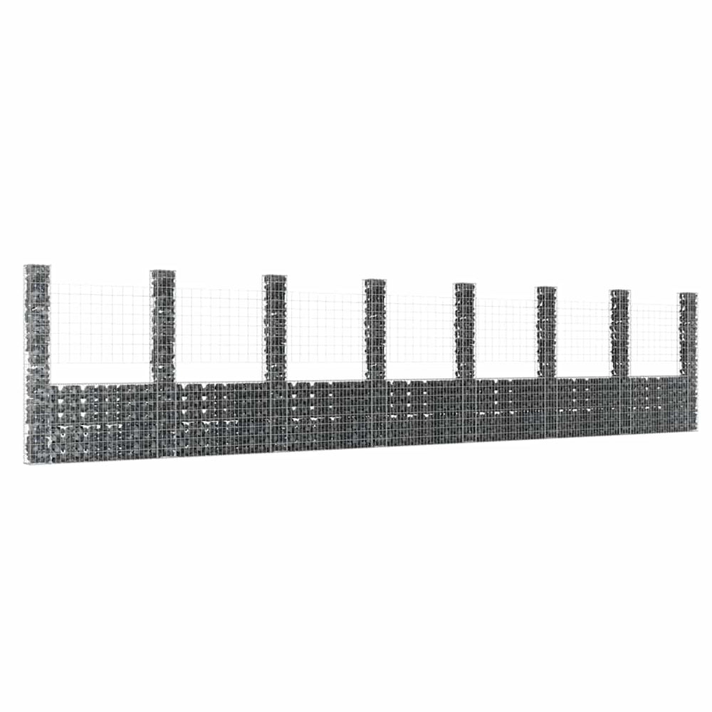 Gabion baskets with 8 columns, 860x20x200cm, iron
