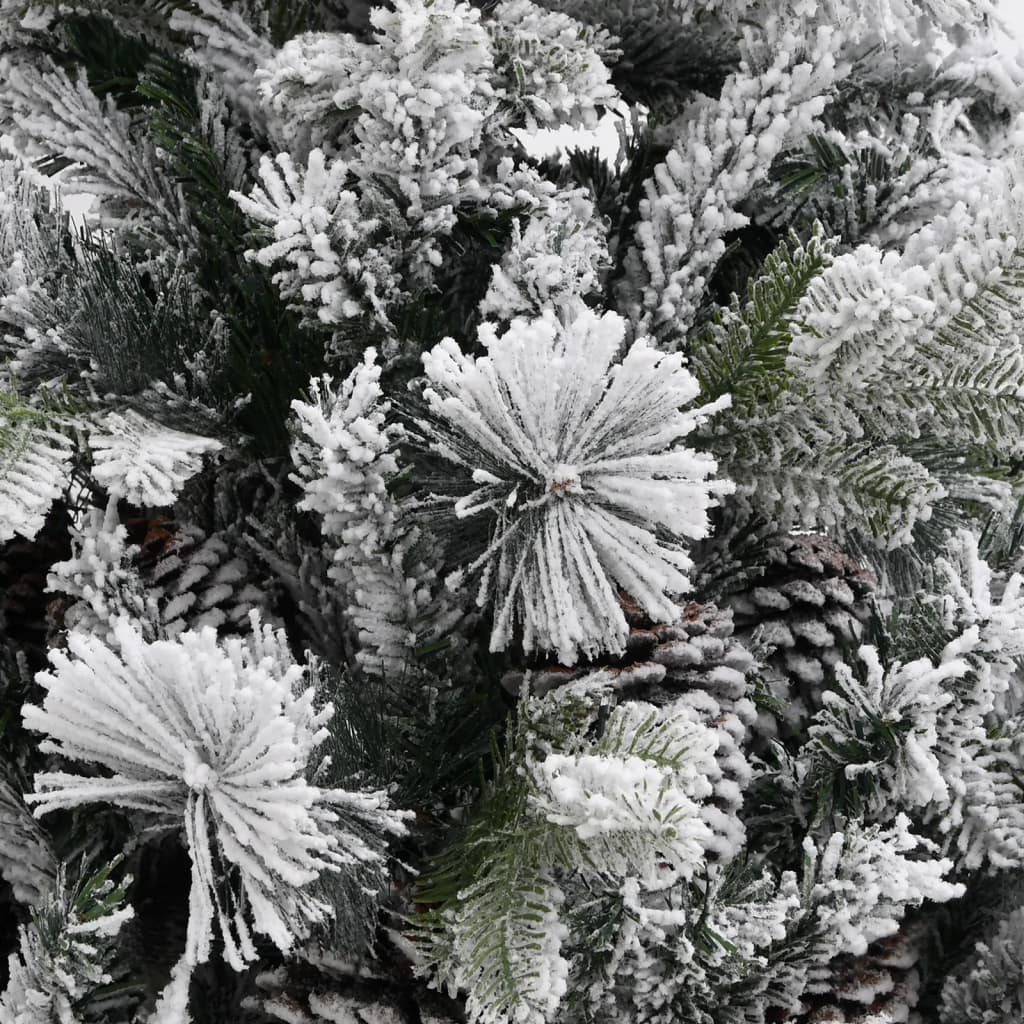 Ziemassvētku eglīte EMBER SNOW, ar sniegu/čiekuriem, 150 cm un