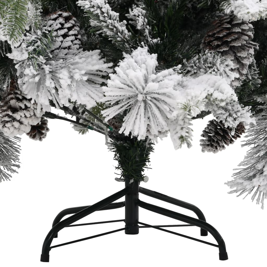 Ziemassvētku eglīte EMBER SNOW, ar sniegu/čiekuriem, 150 cm un