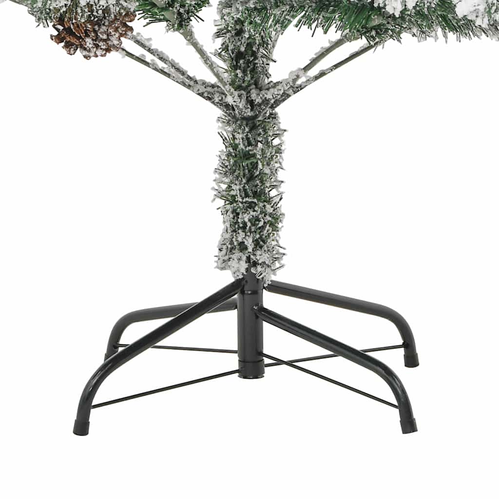 Kalėdų eglutė su sniegu ir kankorėžiais, 195cm, PVC ir PE