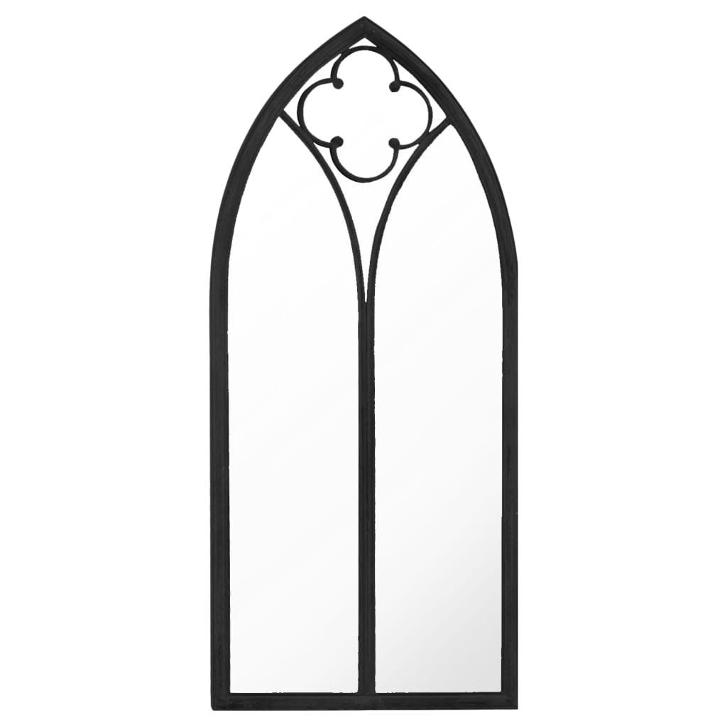 Dārza spogulis, melns, 100x45 cm, dzelzs