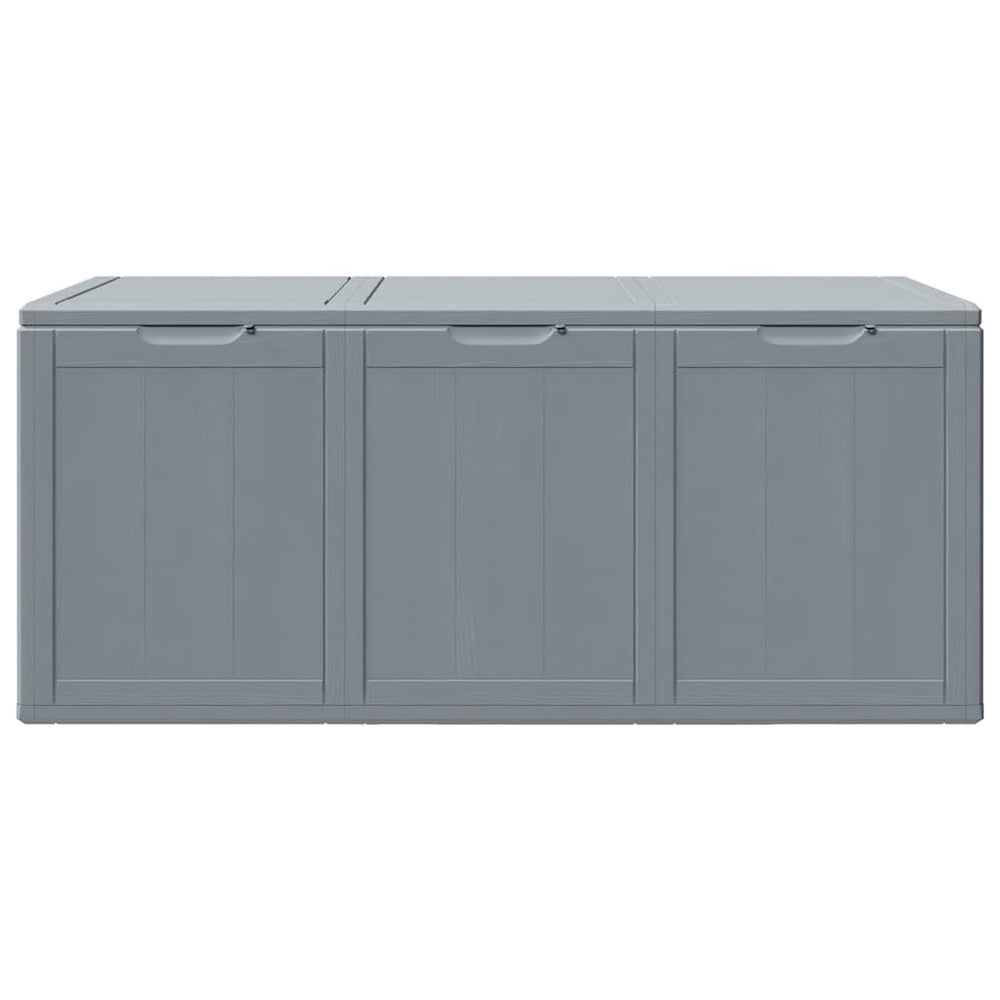 Garden storage box, grey, PP wood look, 270l