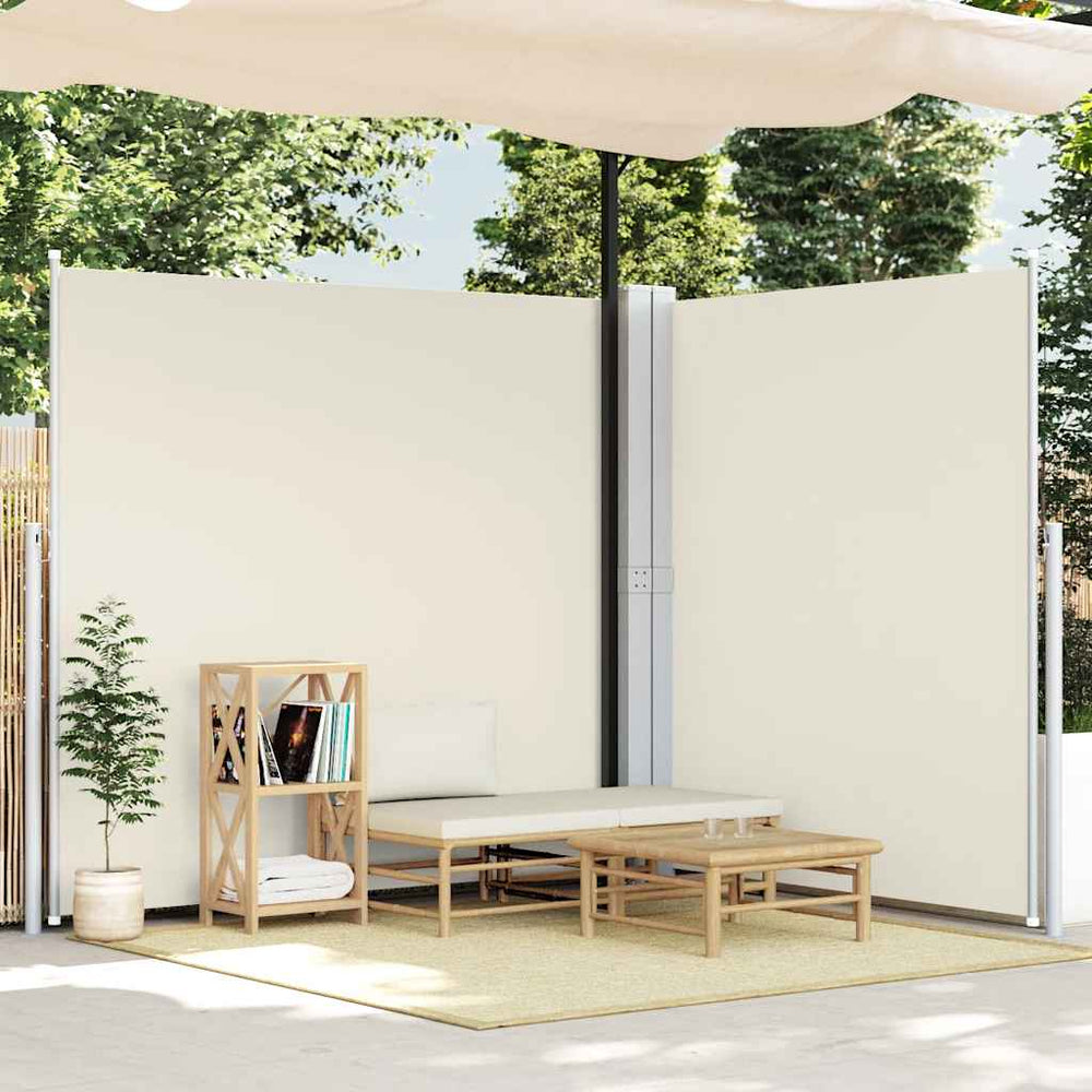 Ištraukiama šoninė pertvara, kreminės spalvos, 200x600cm