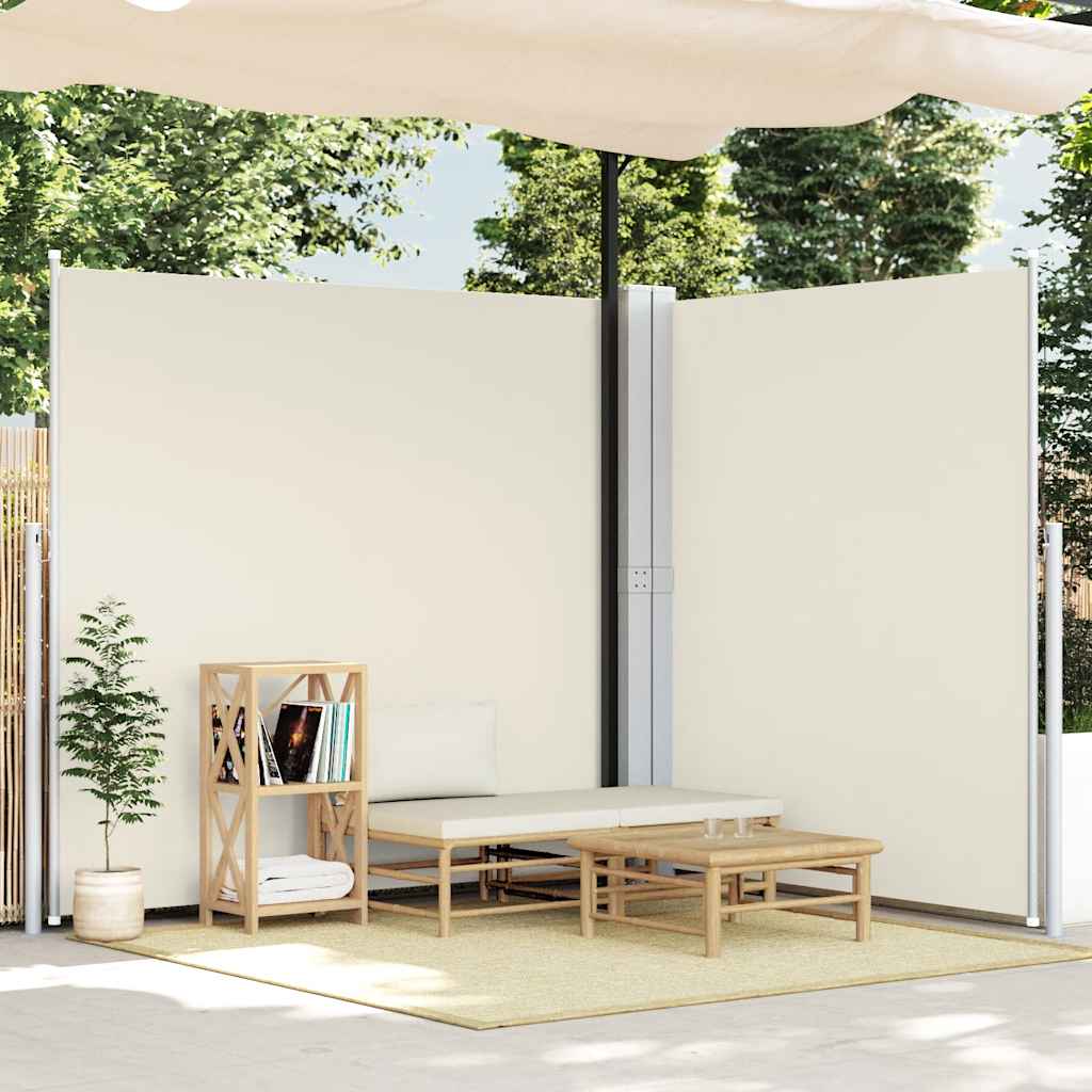 Ištraukiama šoninė pertvara, kreminės spalvos, 200x600cm