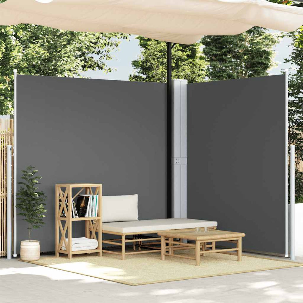 Ištraukiama šoninė pertvara, antracito spalvos, 220x600cm