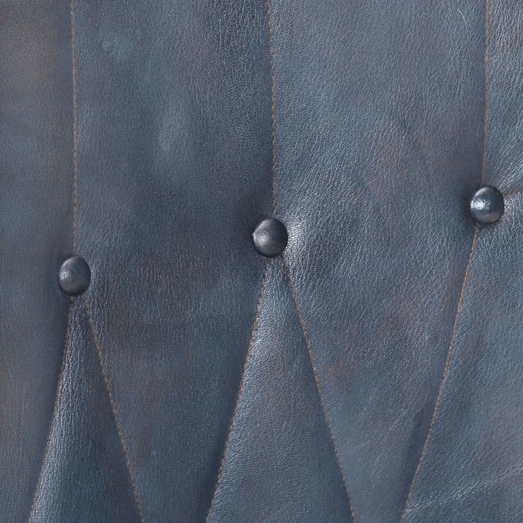 Armchair, grey, real leather