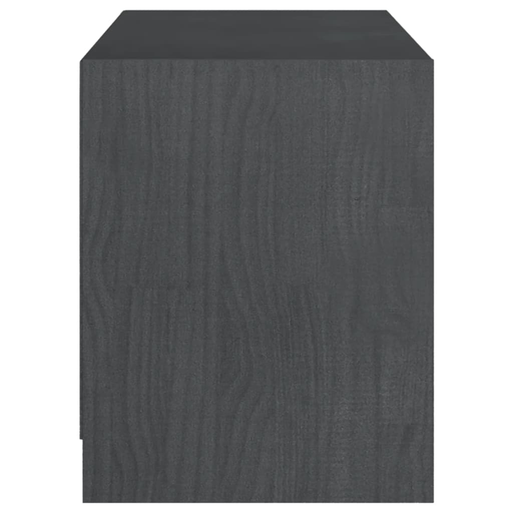 TV cabinet, grey, 104x33x41cm, solid pine