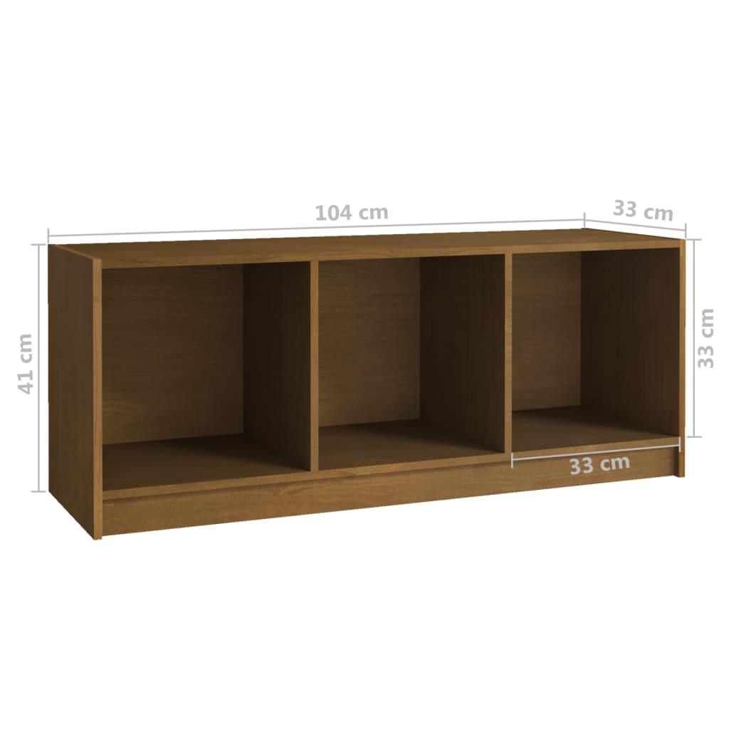 TV skapis, medus brūnā krāsā, 104x33x41cm, priede