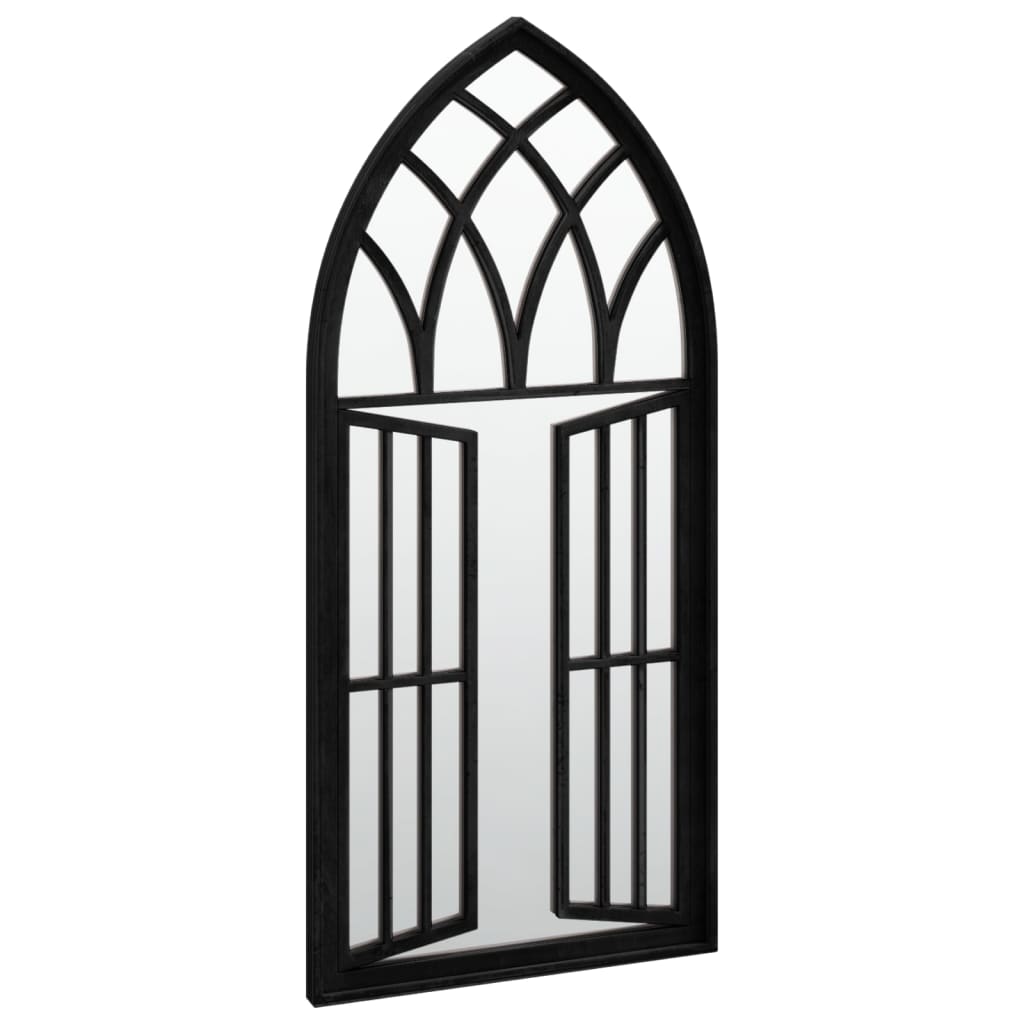 Mirror, black, 100x45cm, iron, for indoor use