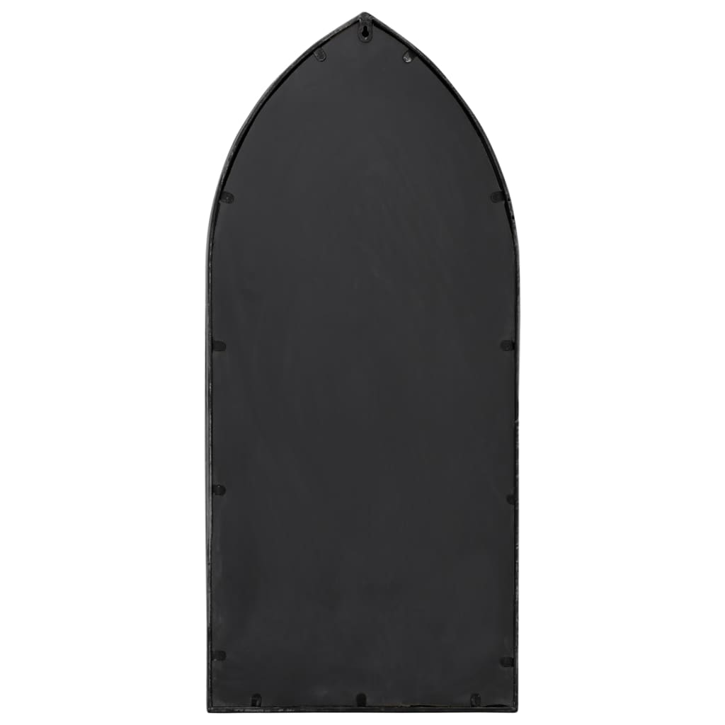 Mirror, black, 100x45cm, iron, for indoor use