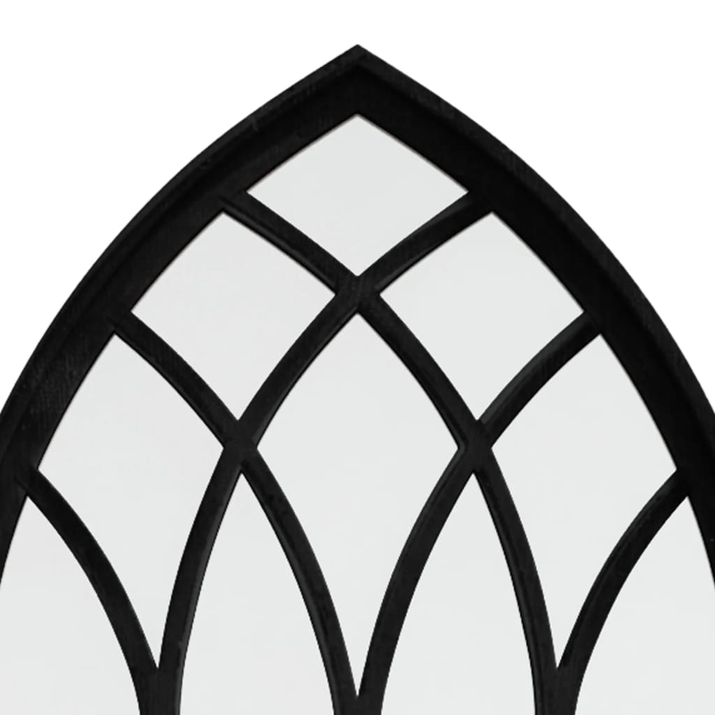 Mirror, black, 100x45cm, iron, for indoor use