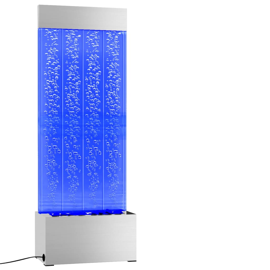 Burbulų kolona su įvairių spalvų LED, plienas ir akrilas, 110cm
