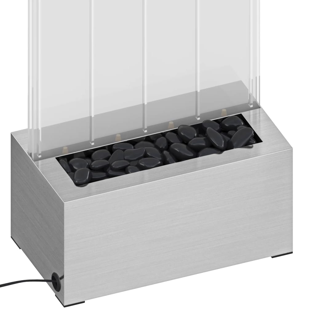 Burbulų kolona su įvairių spalvų LED, plienas ir akrilas, 110cm