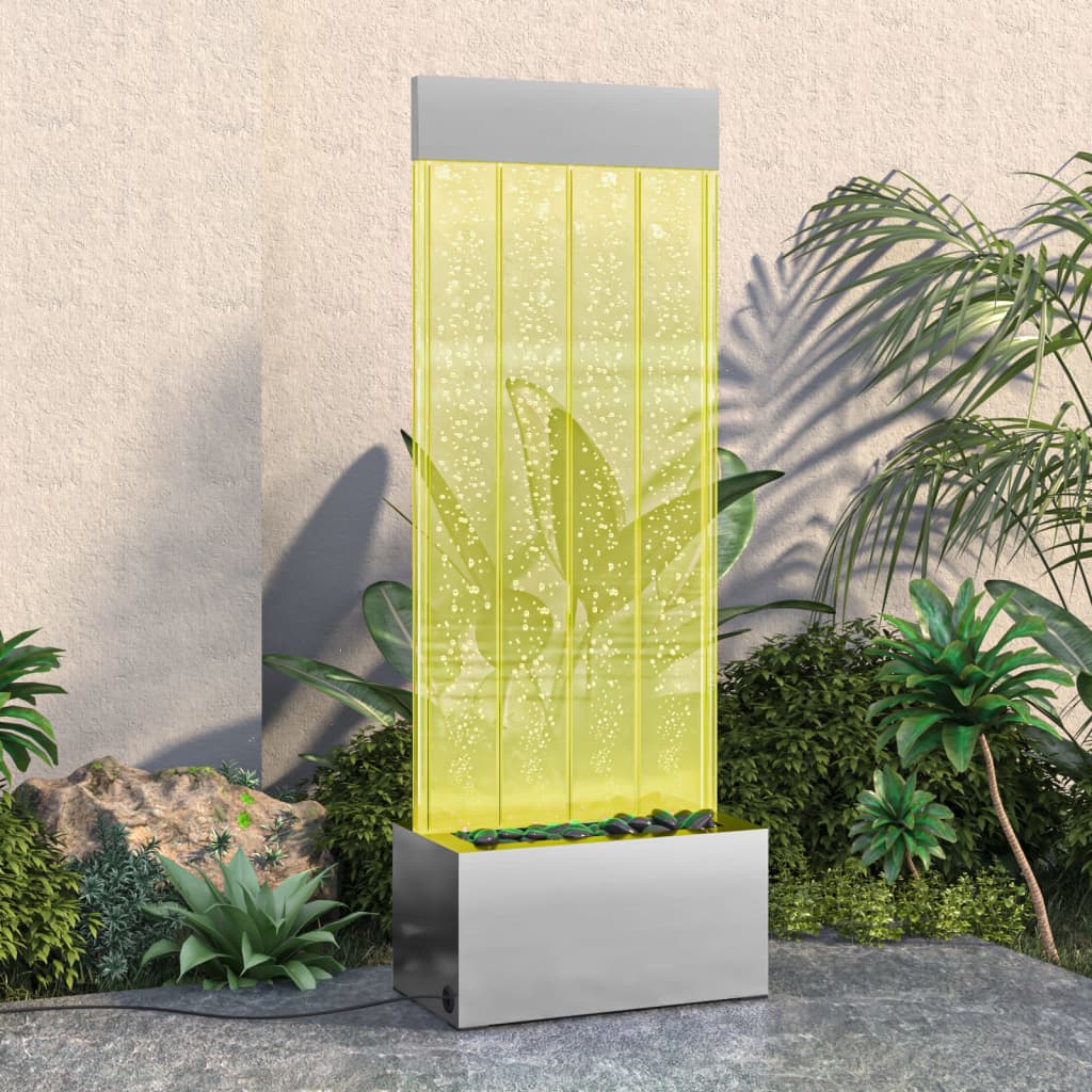 Burbulų kolona su įvairių spalvų LED, plienas ir akrilas, 110cm