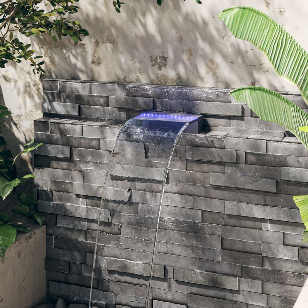 Waterfall with multi-colored LED lights, 30cm, acrylic