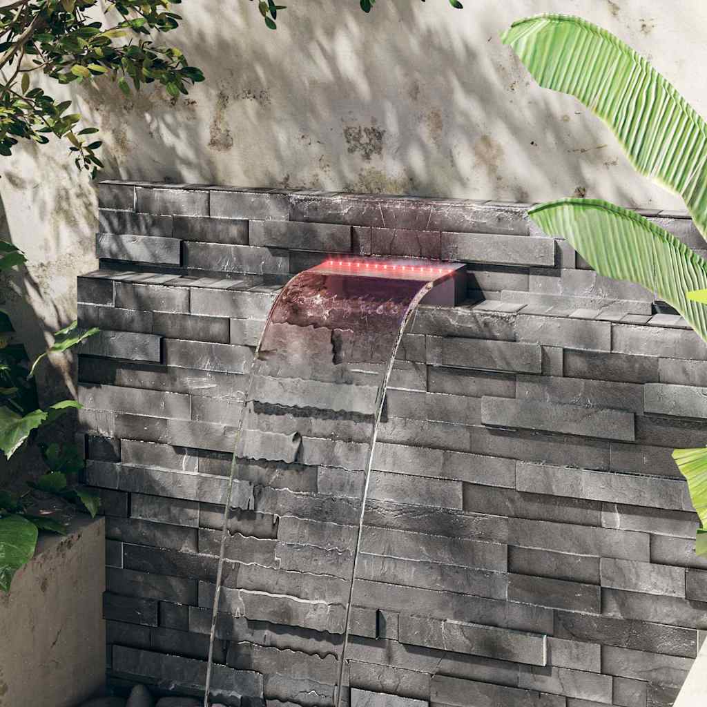 Waterfall with multi-colored LED lights, 30cm, acrylic