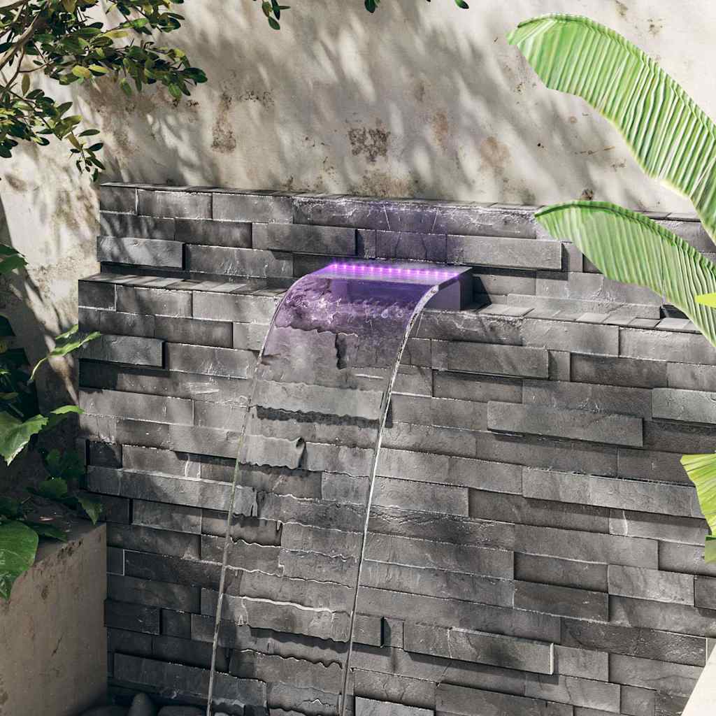 Waterfall with multi-colored LED lights, 30cm, acrylic