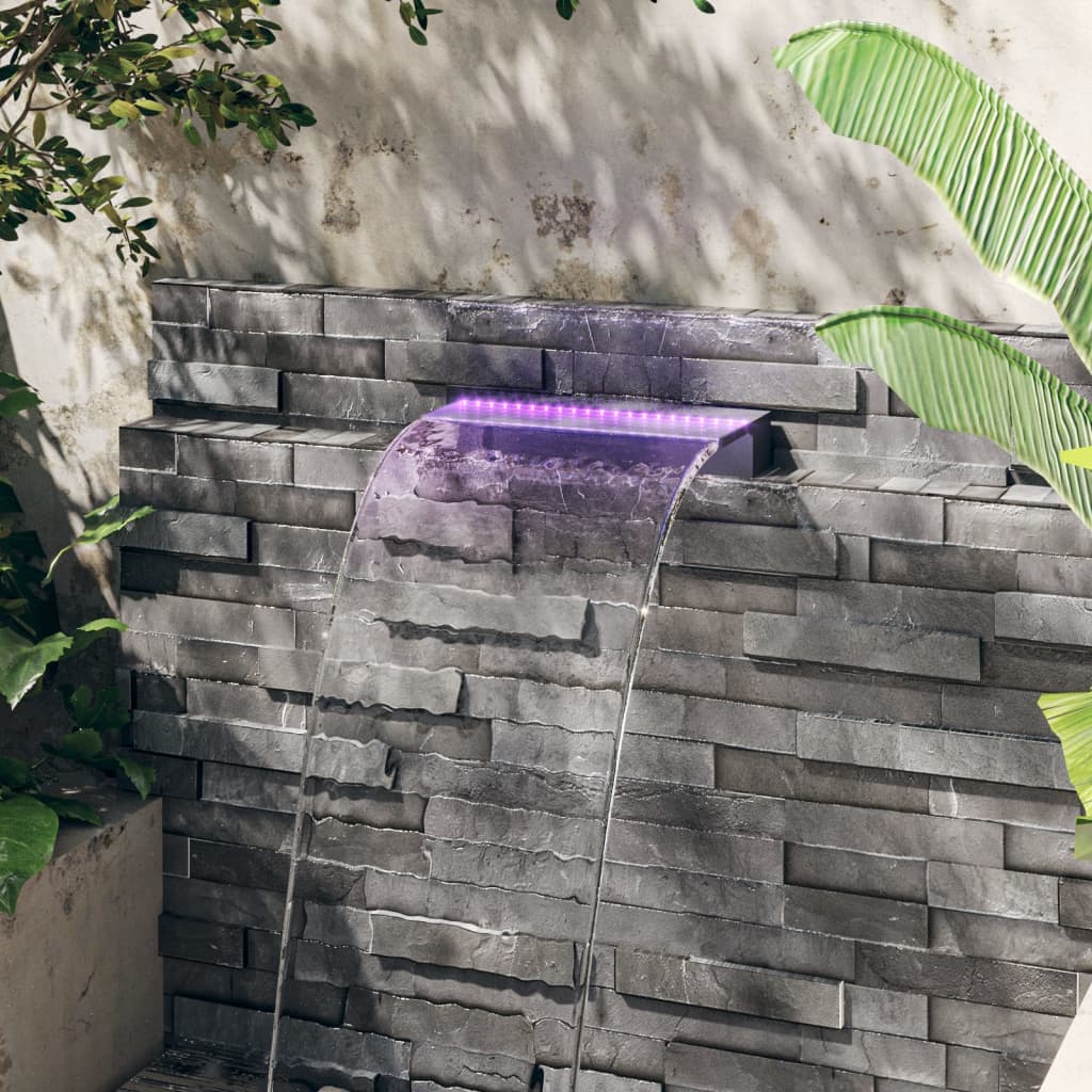 Waterfall with multi-colored LED lights, 45cm, acrylic