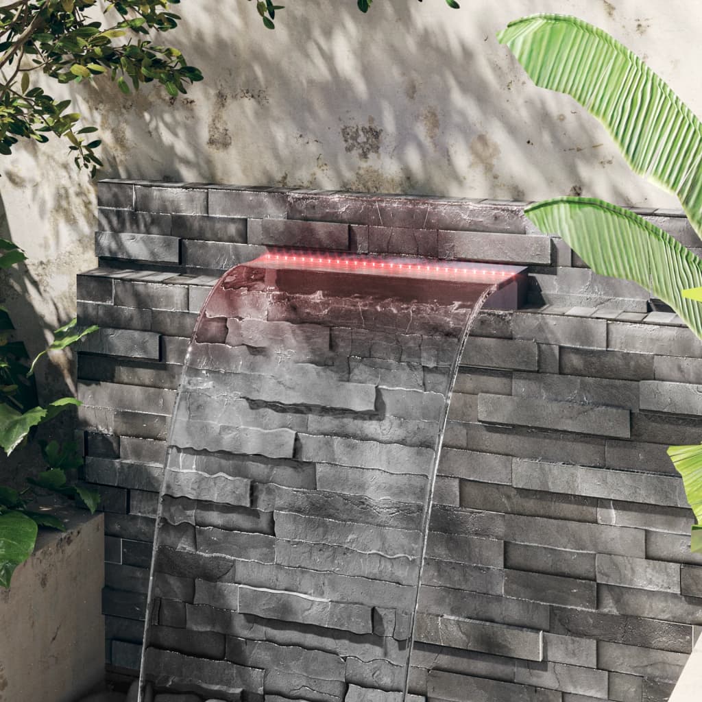 Waterfall with multi-coloured LED lights, 60cm, acrylic