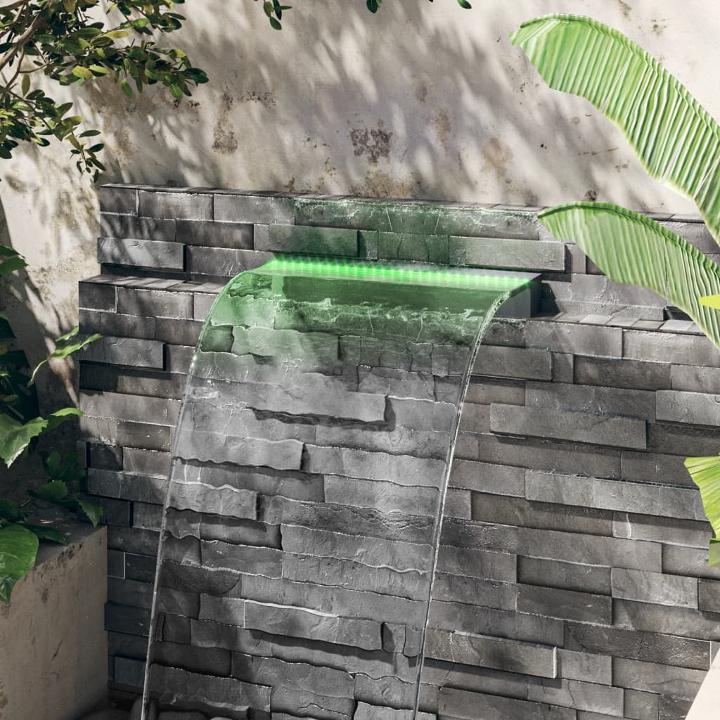 Waterfall with multi-coloured LED lights, 60cm, acrylic