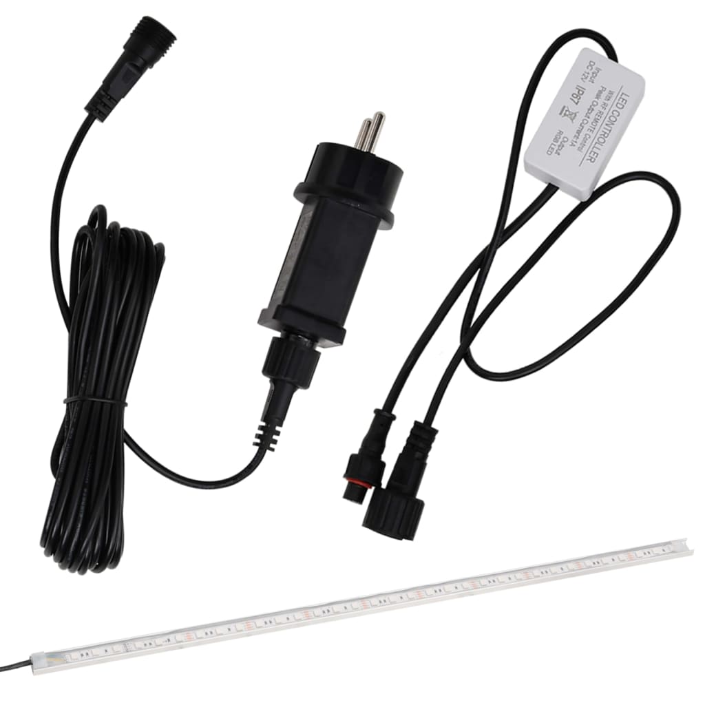 Ūdens kaskāde ar daudzkrāsainām LED gaismām, 90cm, akrils