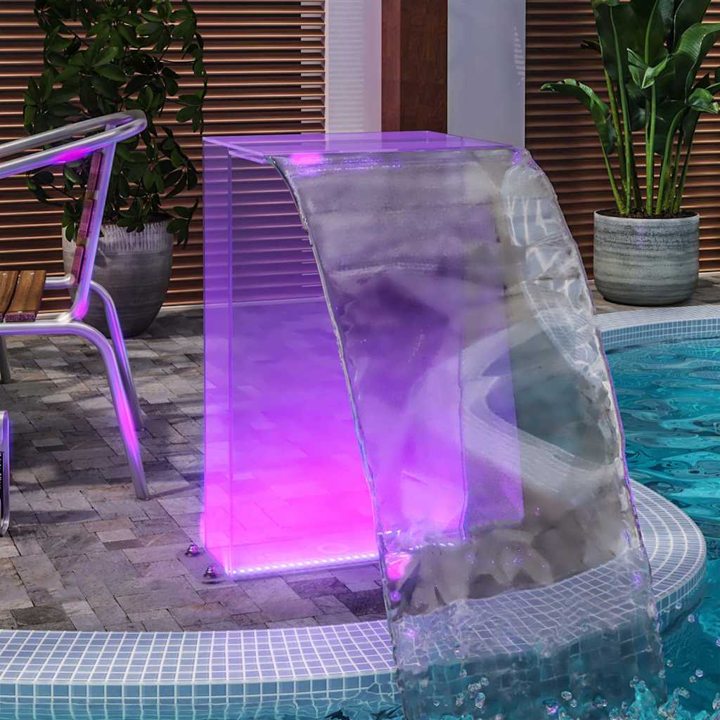 Pool fountain with multi-color LED, 51cm, acrylic
