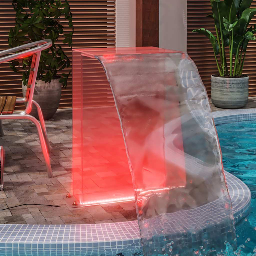 Pool fountain with multi-color LED, 51cm, acrylic