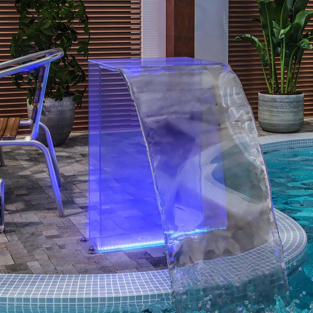 Pool fountain with multi-color LED, 51cm, acrylic