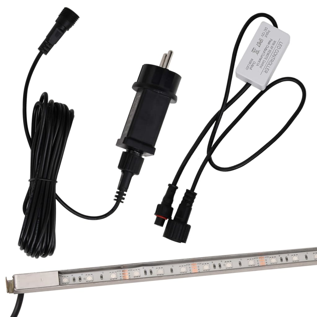 Krioklys su įvairių spalvų LED lemputėmis, 90cm, plienas