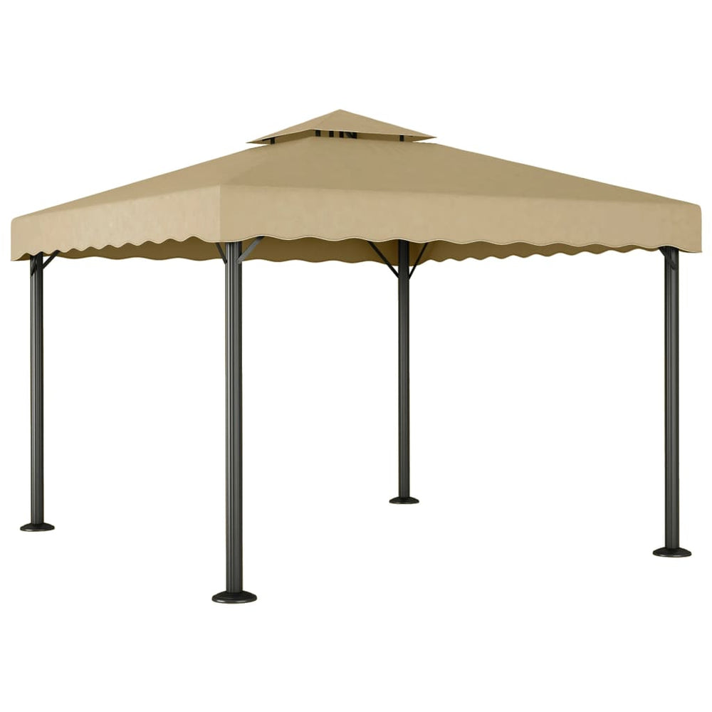 Pavėsinė, taupe spalvos, 3x3m, aliuminis ir plienas