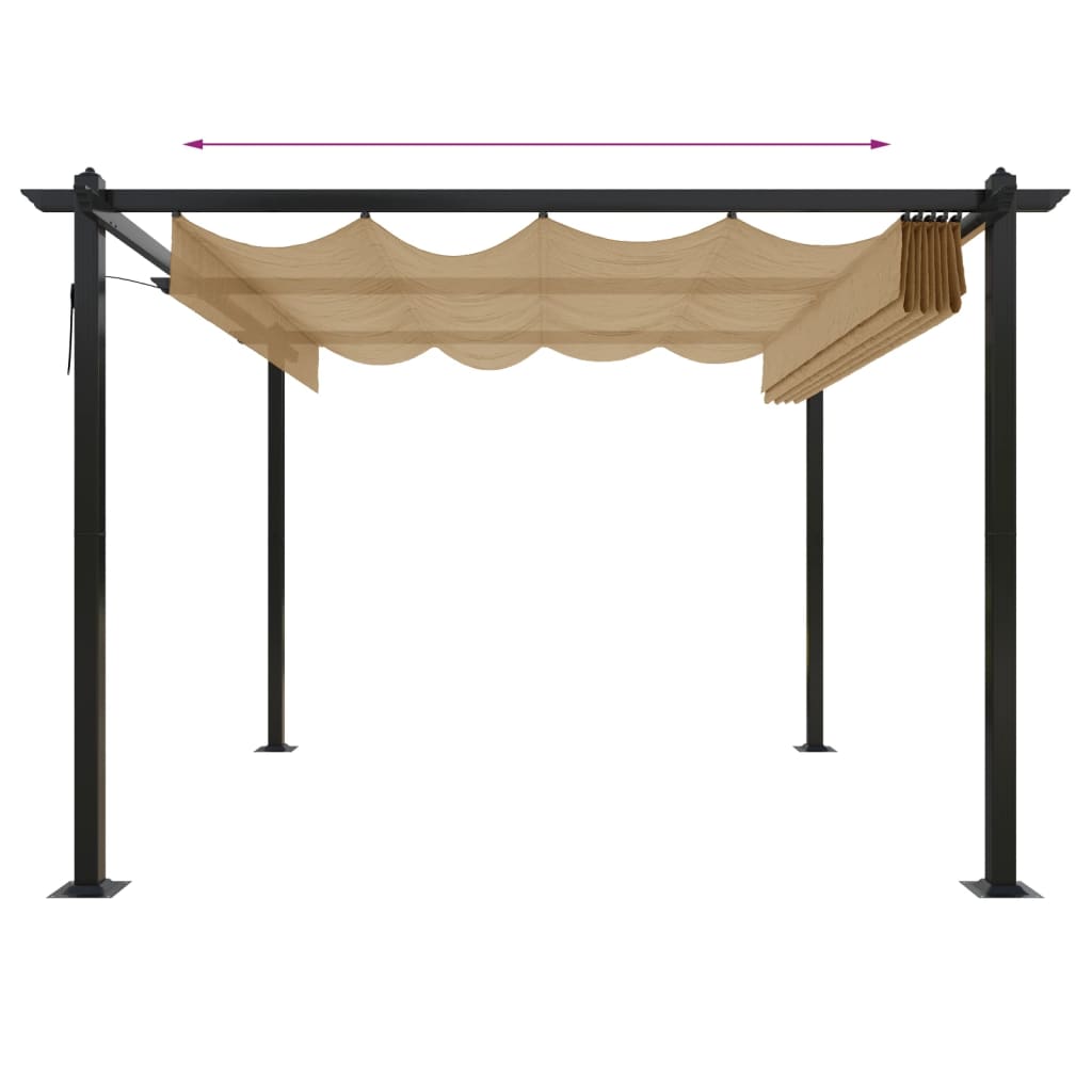 Pavėsinė ONYX, taupe, 3x3m