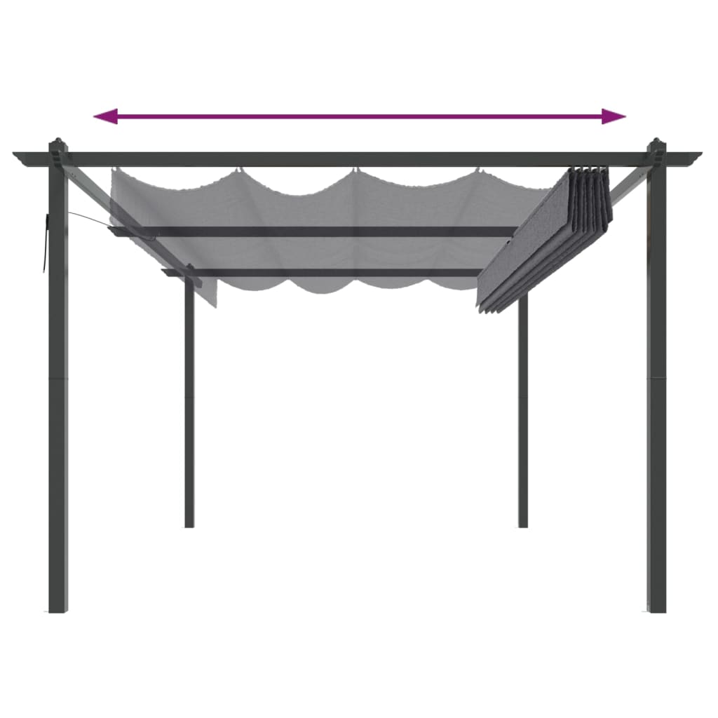 Pavėsinė ONYX, antracito, 4x3m